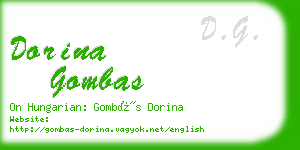 dorina gombas business card